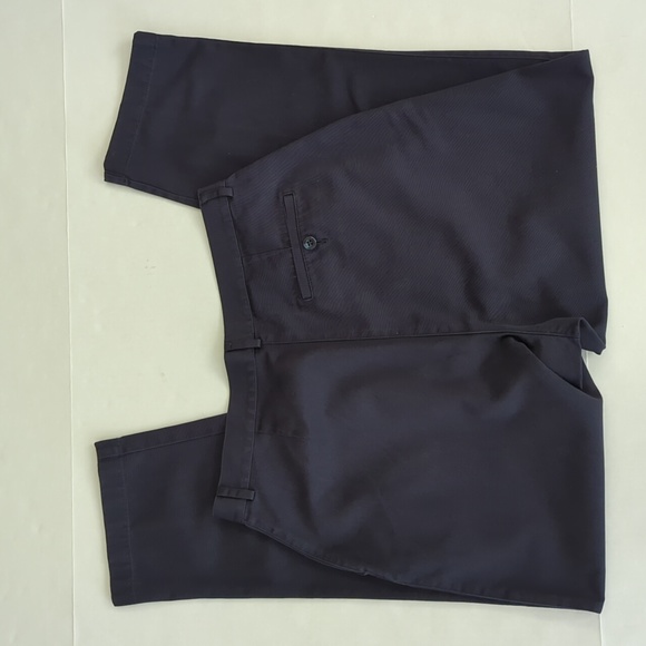 L.L. Bean Original Fit Cotton Twill Pants 14P Navy Blue - Picture 8 of 14